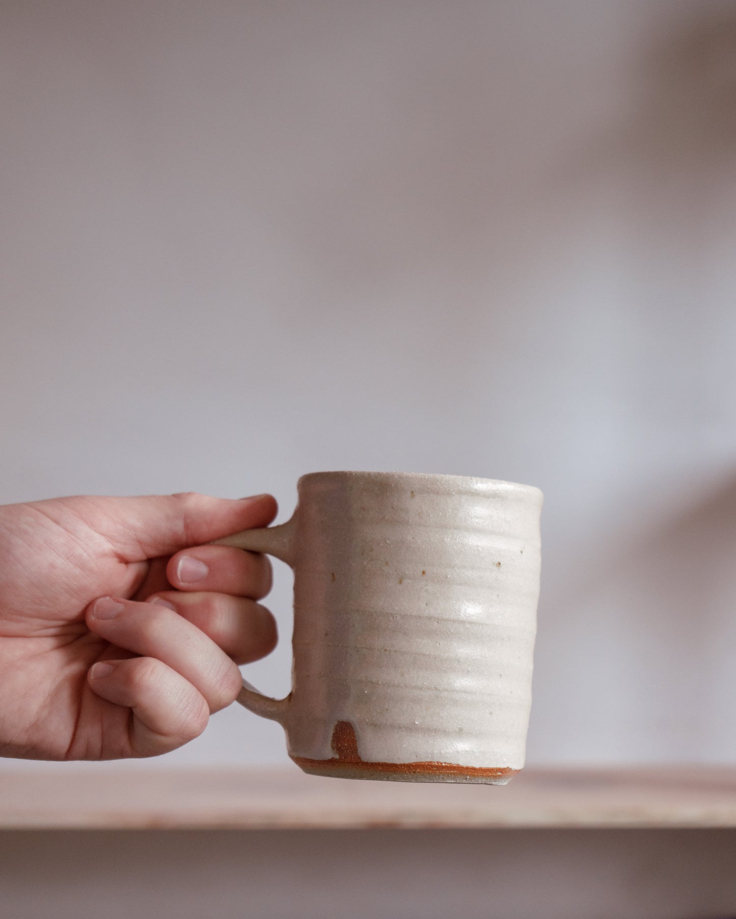 Ash Glazed Stoneware Tea Mug